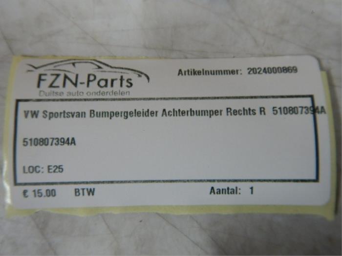 VW Sportsvan Bumpergeleider Achterbumper Rechts R
