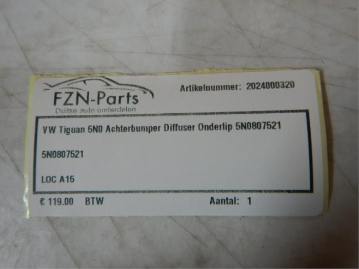 Diffuser achterbumper Volkswagen Tiguan (22726968)