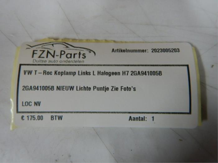 VW T-Roc Koplamp Links L Halogeen H7