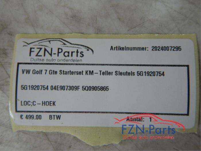 VW Golf 7 GTE Starterset KM-Teller Sleutels