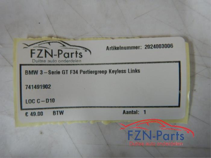Portiergreep 4Deurs links-voor BMW 3-Serie (22740229)