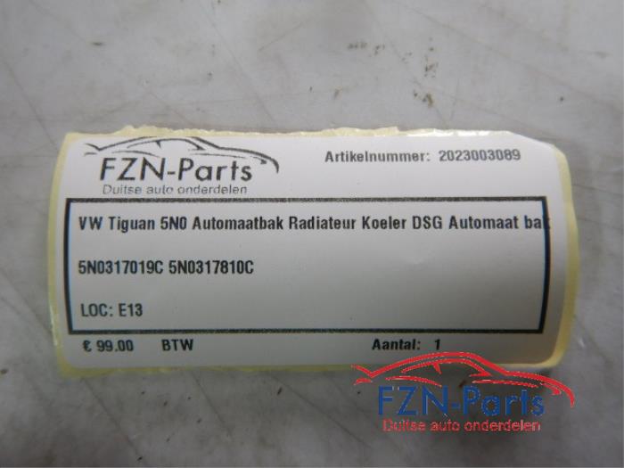 VW Tiguan 5N0 Automaatbak Radiateur Koeler DSG