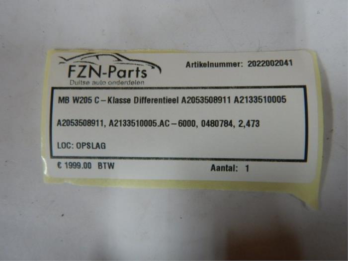 Mercedes-Benz W205 C-Klasse Differentieel
