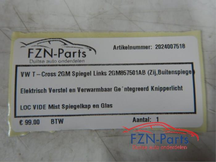 VW T-Cross 2GM Spiegel Links