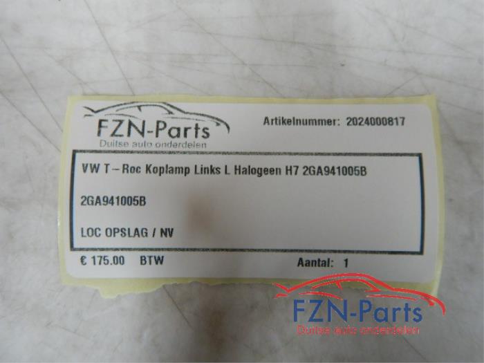 VW T-Roc Koplamp Links L Halogeen H7