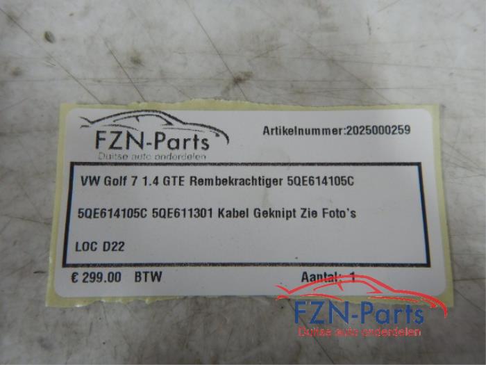 VW Golf 7 1.4 GTE Rembekrachtiger