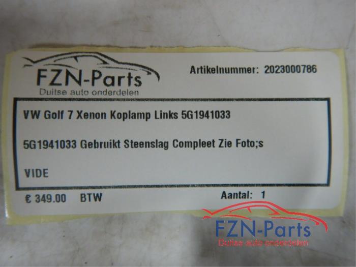 VW Golf 7 5G Xenon LED Koplamp Links