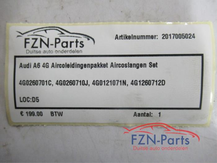 Audi A6 4G Aircoleidingenpakket Aircoslangen Set