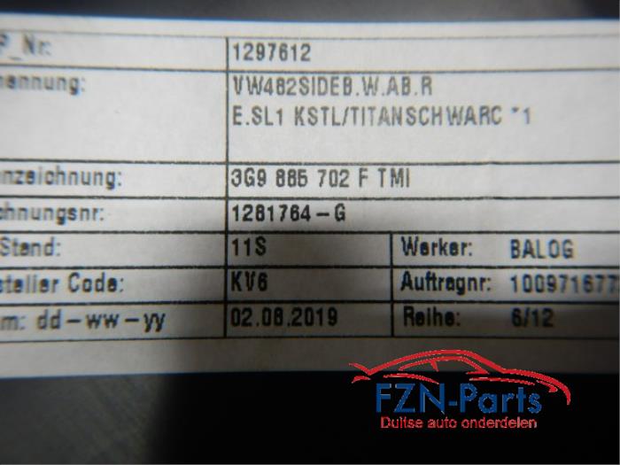 VW Passat B8 Facelift Zijdelen Achterbank Leer L + R Set