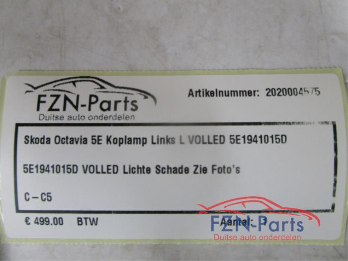 Koplamp links Skoda Octavia (22721872)