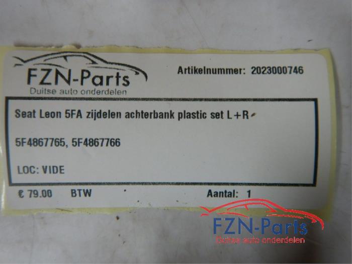 Seat Leon 5FA Zijdelen Achterbank Plastic Set L+R