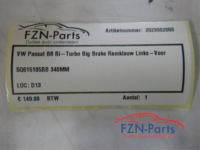 Remklauw (Tang) links-voor Volkswagen Passat (22732285)