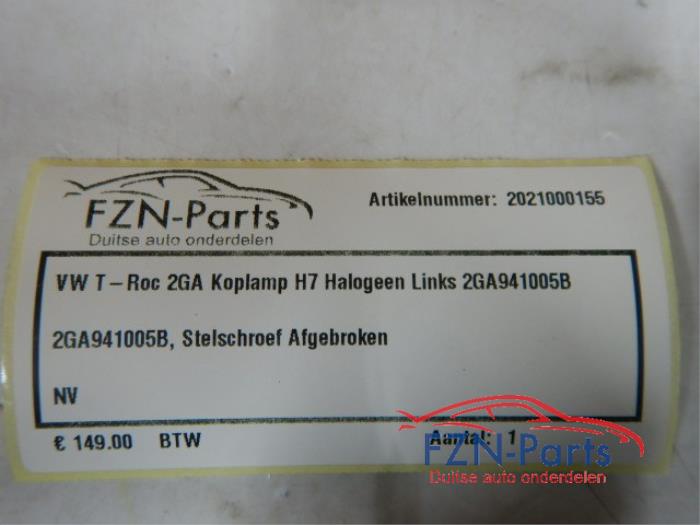 VW T-Roc 2GA Koplamp H7 Halogeen Links