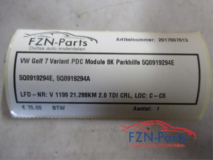 VW Golf 7 Variant PDC Module