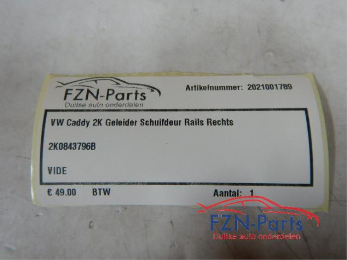 VW Caddy 2K Geleider Schuifdeur Rails Rechts