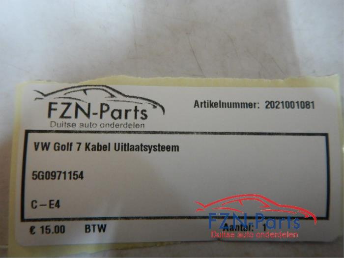 VW Golf 7 Kabel Uitlaatsysteem
