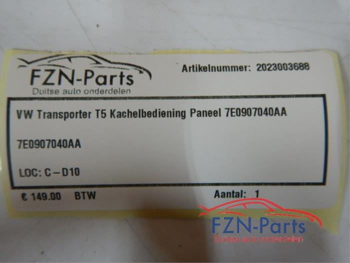 VW Transporter T5 Kachelbediening Paneel Clima