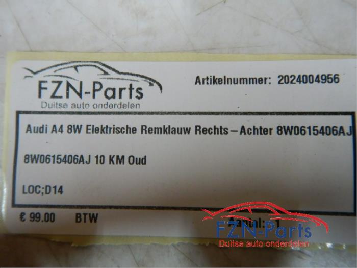 Audi A4 8W Elektrische Remklauw Rechts-achter
