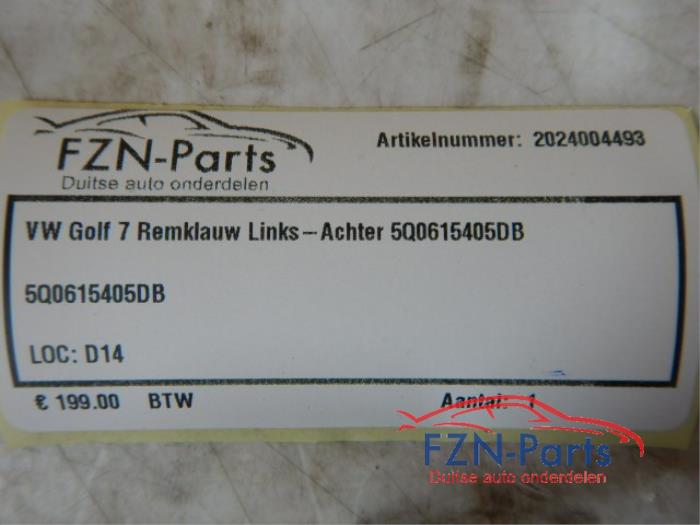 Remklauw (Tang) links-achter Volkswagen Golf (22741734)