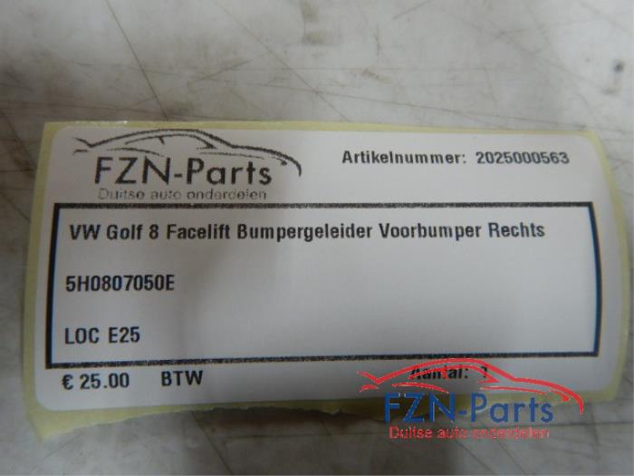VW Golf 8 Facelift Bumpergeleider Voorbumper Rechts