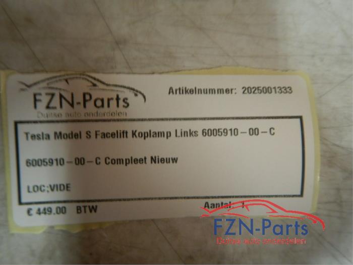 Tesla Model S Facelift Koplamp Links