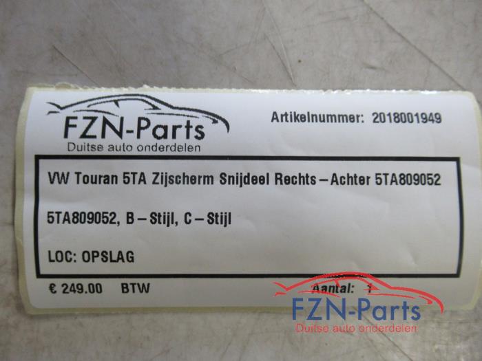 Snijdeel achter Volkswagen Touran (22738864)