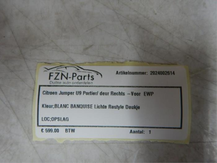 Citroen Jumper Portier/Deur Rechts-Voor