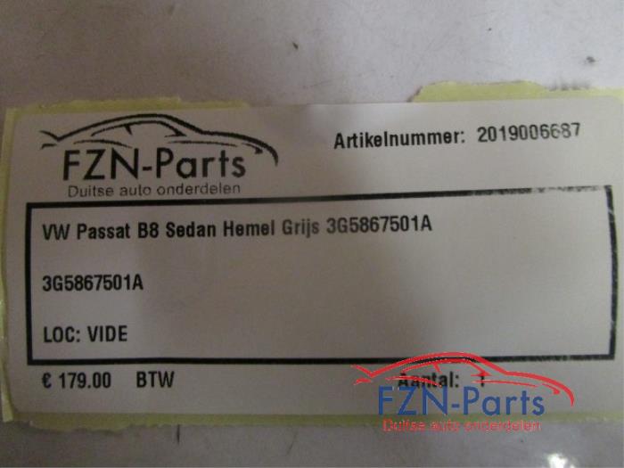 VW Passat B8 Sedan Hemel Grijs