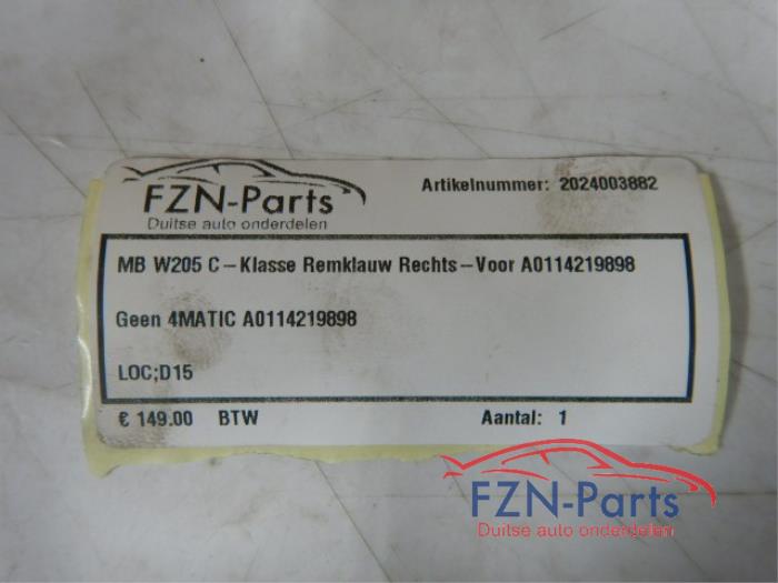 Remklauw (Tang) rechts-voor Mercedes C-Klasse (22732388)