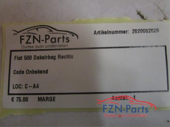 Fiat 500 Dakairbag Rechts