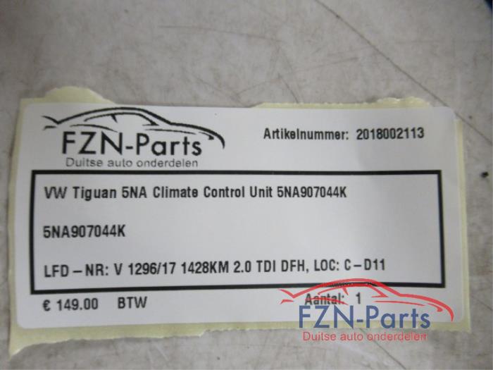 Climatronic Paneel Volkswagen Tiguan (22744133)
