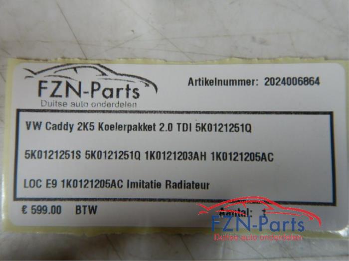 Koelerset Volkswagen Caddy (22726895)