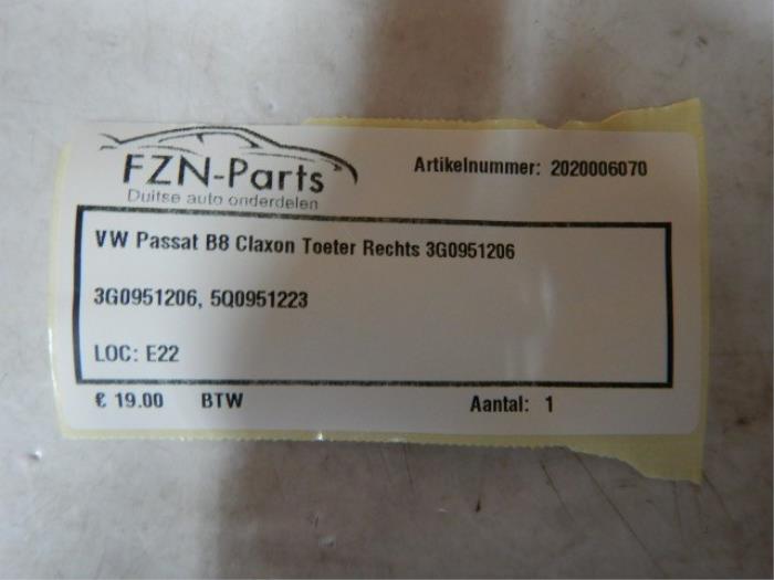Claxon Volkswagen Passat (22727214)