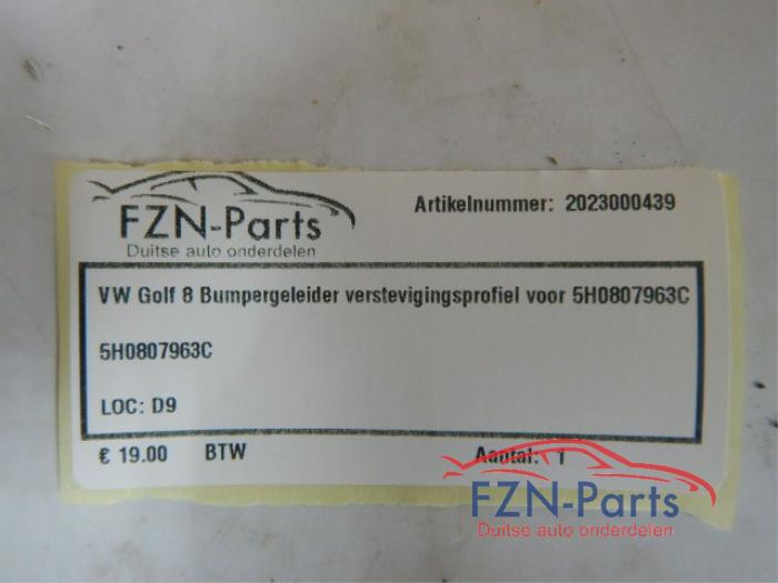 VW Golf 8 Bumpergeleider Verstevigingsprofiel Voor