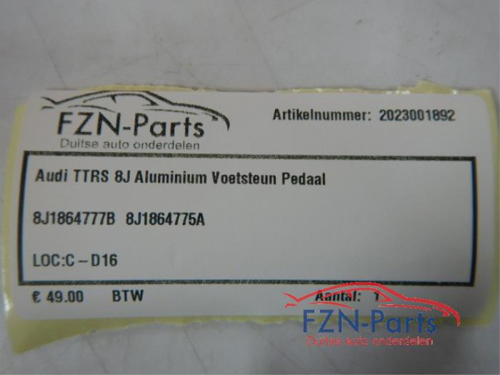 Pedalen Set Audi TT (22742134)