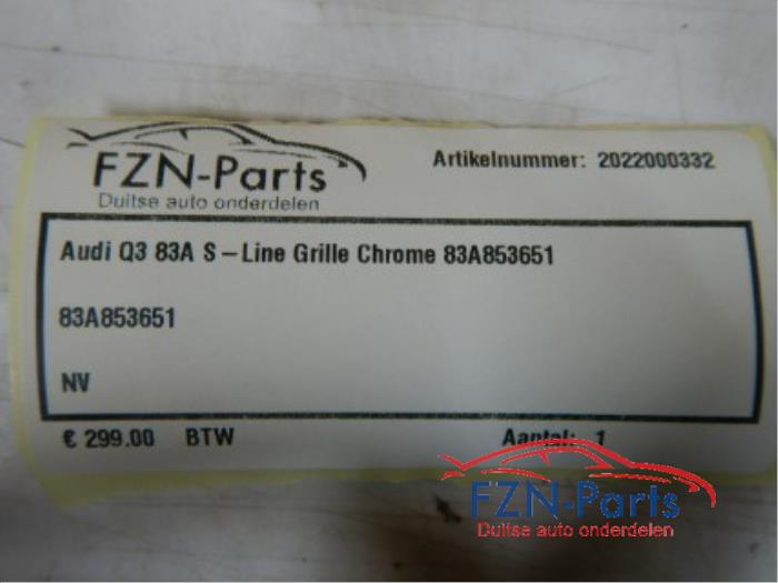 Audi Q3 83A S-Line Grille Chrome
