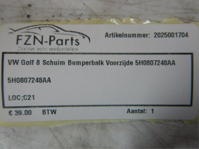 VW Golf 8 Schuim bumperbalk Voorzijde