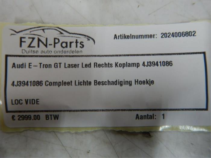 Audi E-Tron GT Laser LED Rechts Koplamp