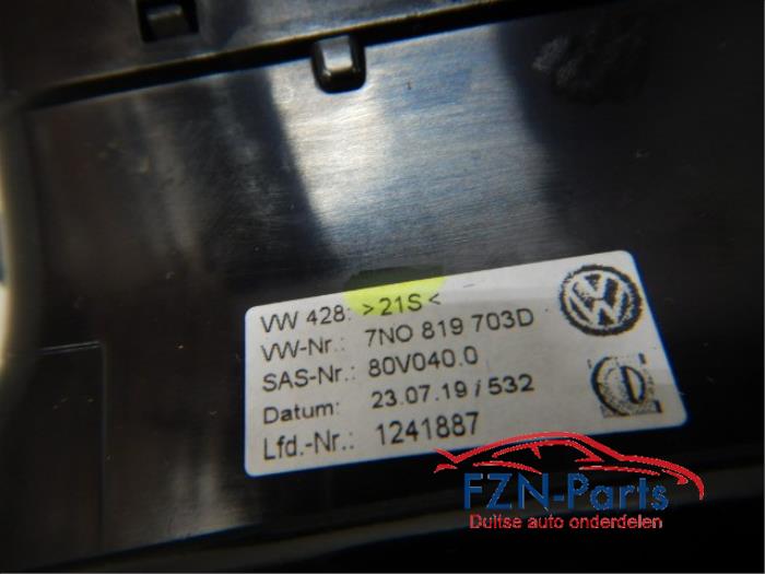 VW Sharan 7N0 Inleg Set Dashboard Luchtrooster