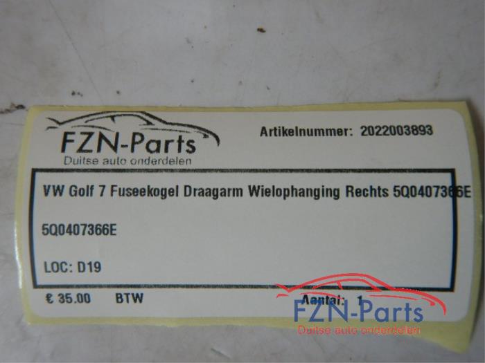 Draagarm rechts-voor Volkswagen Golf (22727417)