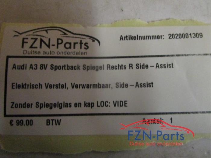 Buitenspiegel rechts Audi A3 (22724879)