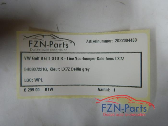 VW Golf 8 GTI GTD R-Line Voorbumper Kale Hoes