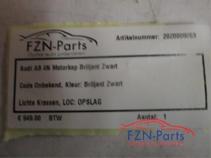Audi A8 4N Motorkap Briljant Zwart
