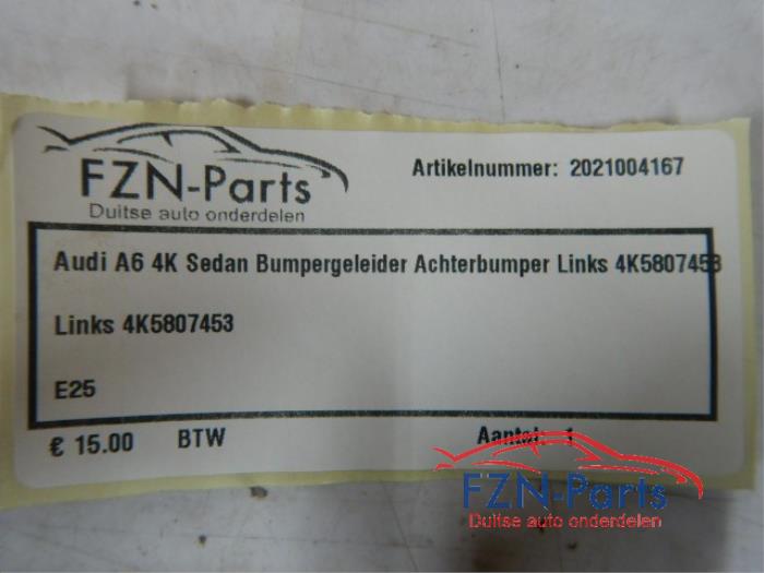 Audi A6 4K Sedan Bumpergeleider Achterbumper Links
