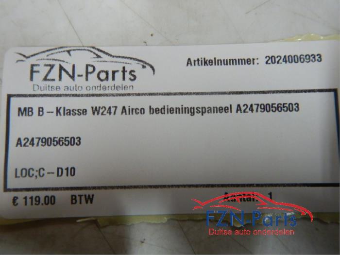 Mercedes-Benz B-Klasse W247 Airco Bedieningspaneel