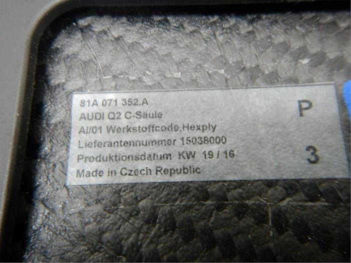 Zijpaneel Bekleding rechts-achter Audi Q2 (22743966)