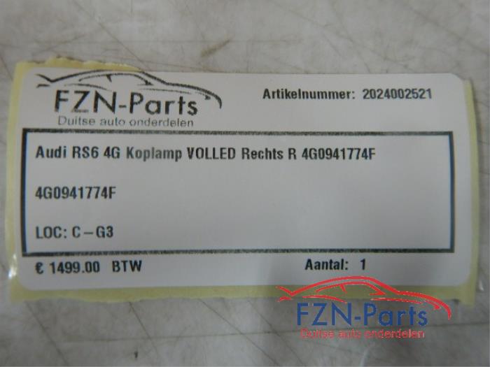 Audi RS6 4G Koplamp VOLLED Rechts R