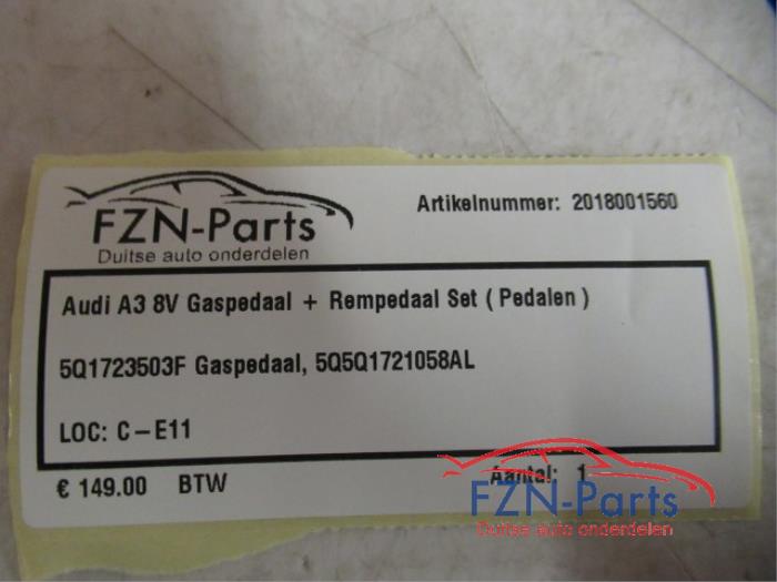 Audi A3 8V Gaspedaal+Rempedaal Set ( Pedalen )