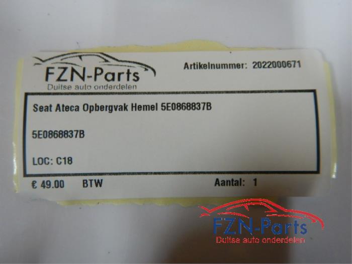 Opbergvak hemel Seat Ateca (22737004)