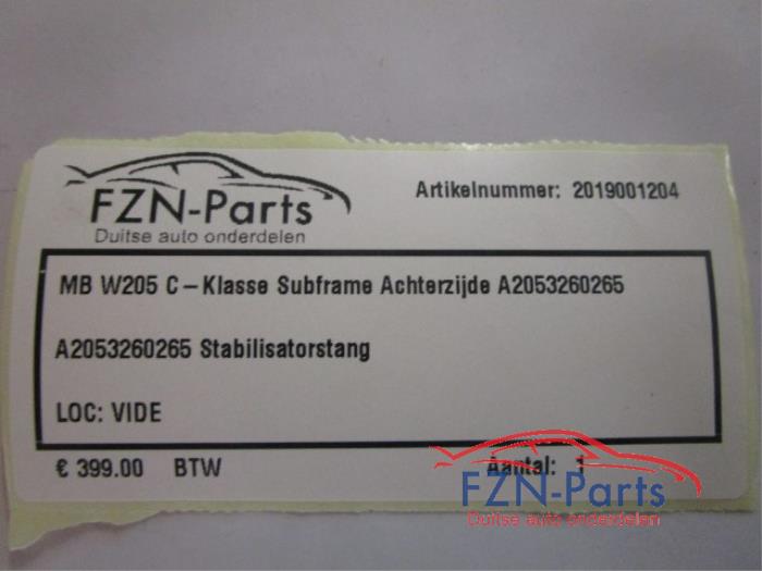 Mercedes Benz W205 C-Klasse Subframe Achterzijde